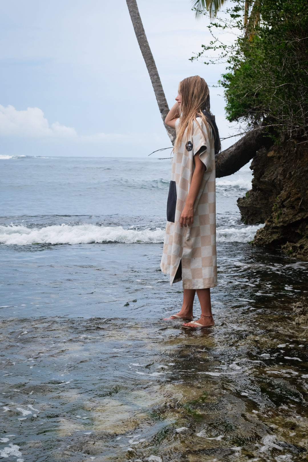 Checker Poncho Towel